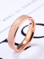 thumb Fashion Polish Rose Gold Plated Titanium Ring 2