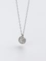 thumb Fresh Ball Shaped Rhinestones S925 Silver Necklace 0