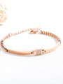 thumb Stainless Steel With Rose Gold Plated Simplistic Geometric Bracelets 0