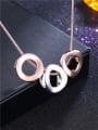 thumb Adjustable Length Rose Gold Plated Double Color Necklace 3