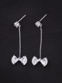 thumb Copper With Platinum Plated Simplistic Butterfly Drop Earrings 0