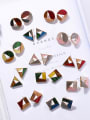 thumb Alloy With Acrylic Texture Coloured Stud Earrings 0
