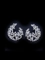 thumb Moon Shaped Zircon Stud Cluster earring 2