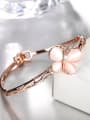 thumb Rose Gold Butterfly Shaped Zircon Bangle 2