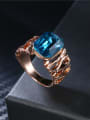 thumb Delicate Rose Gold Plated Glass Bead Ring 2