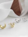 thumb 925 Sterling Silver With Gold Plated Simplistic Irregular Stud Earrings 4