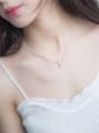 thumb Exquisite Arrow Shaped Rhinestone S925 Silver Necklace 1