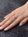 thumb Simple Style Cross Lines Zircons Women Ring 3