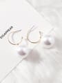 thumb Alloy With Gold Plated Trendy Round  Imitation Pearl Hoop Earrings(very big) 1