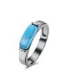 thumb Simple Turquoise Stone Women Ring 0
