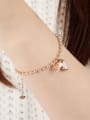 thumb Fashion Beads Titanium Heart Rose Gold Plated Bracelet 1
