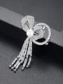 thumb Copper inlaid AAA zircon fashion butterfly bowknot brooch 0