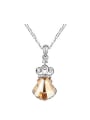 thumb Simple Little Crown Shell-shaped austrian Crystal Alloy Necklace 0