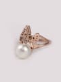 thumb Shell Pearl Butterfly Fashion Ring 0