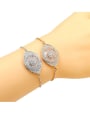thumb Copper With Cubic Zirconia  Personality Evil Eye adjustable Bracelets 1