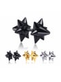 thumb Stainless Steel With Black Gun Plated Personality Irregular  prick Stud Earrings 0