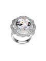 thumb Exaggerated Round austrian Crystals Alloy Ring 0