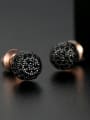 thumb Copper With Cubic Zirconia Delicate Round Stud Earrings 2