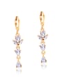 thumb Copper With 18k Gold Plated Fashion Water Drop Earrings 3