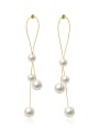 thumb 925 Sterling Silver With Gold Plated Personality Round Drop Earrings 0