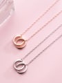 thumb 925 Sterling Silver With Rose Gold Plated Fashion Round Necklaces 0