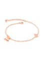 thumb Simple Butterflies Rose Gold Plated Anklet 0