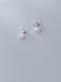 thumb 925 Sterling Silver With Platinum Plated Cute Bear Stud Earrings 1