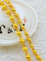 thumb Gold Plated Scrub Beads Necklace 1