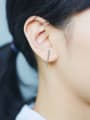 thumb S925 silver character retro twists stud cuff earring lovers 1