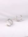 thumb Tiny Moon Zircon Stud Earrings 2