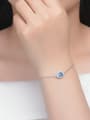 thumb Natural Shining Blue Topaz Simple Fashion Bracelet 2