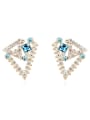 thumb Personalized Geometrical austrian Crystals Alloy Stud Earrings 3