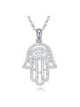 thumb Personalized Cubic Zirconias-covered God's Hand 925 Silver Pendant 0