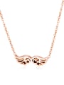 thumb Stainless Steel With Rose Gold Plated Fashion Angel wings Necklaces 0