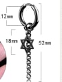 thumb Stainless Steel With Black Gun Plated Fashion Star of david  Earrings 2