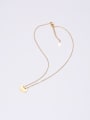 thumb Titanium With Gold Plated Simplistic Oval Necklaces 0