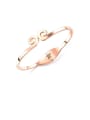 thumb Stainless Steel With Rose Gold Plated Simplistic Irregular Bangles 0