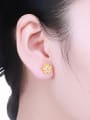 thumb Gold Plated Flower Shaped stud Earring 1