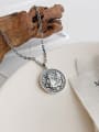 thumb 925 Sterling Silver With Antique Silver Plated Vintage Portrait Coin Double Sided Tag  Necklaces 3