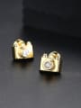 thumb Copper With 18k Gold Plated Personality camera Stud Earrings 0