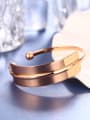 thumb Personality Rose Gold Plated Double Layer Bangle 3
