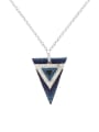 thumb Middle East Micro Pave Colorful Triangle Necklace 2