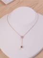 thumb Square Round Pendant Simple Necklace 0