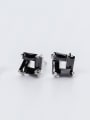 thumb Couples Hollow Square Shaped Crystals Stud Earrings 0
