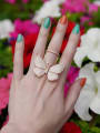 thumb Copper With Gold Plated Exaggerated butterfly  Free Size Statement Rings 2