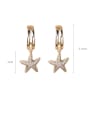 thumb Alloy With Gold Plated Delicate Star Drop Earrings 4