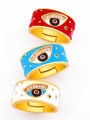 thumb Copper With Color Enamel Fashion Evil Eye Free size Rings 0