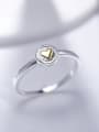 thumb Personality 925 Silver Heart Shaped Enamel Ring 2