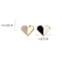 thumb 925 Sterling Silver With Gold Plated Cute Heart Stud Earrings 3