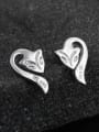 thumb Personalized Little Fox 925 Sterling Silver Stud Earrings 0